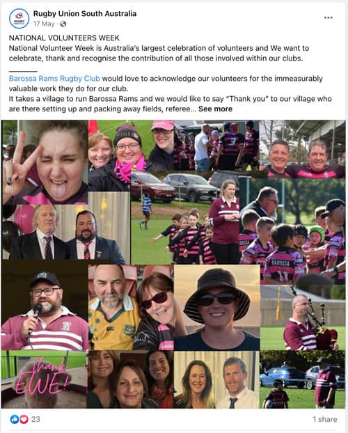 Volunteer Spotlight - Rugby SA & Barossa Rams