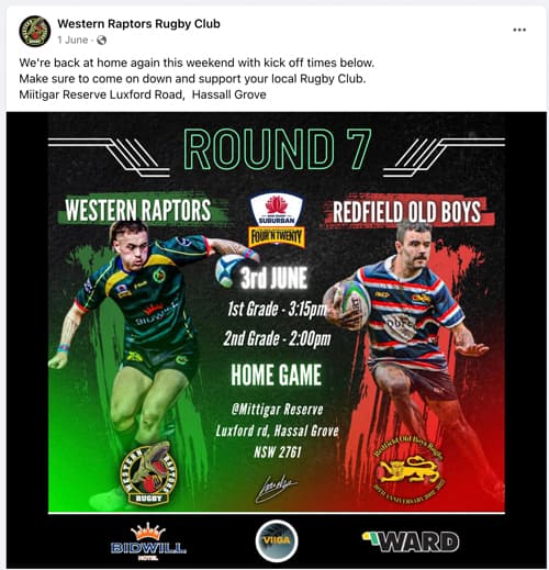 Match Info - Western Raptors